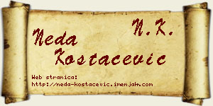 Neda Kostačević vizit kartica